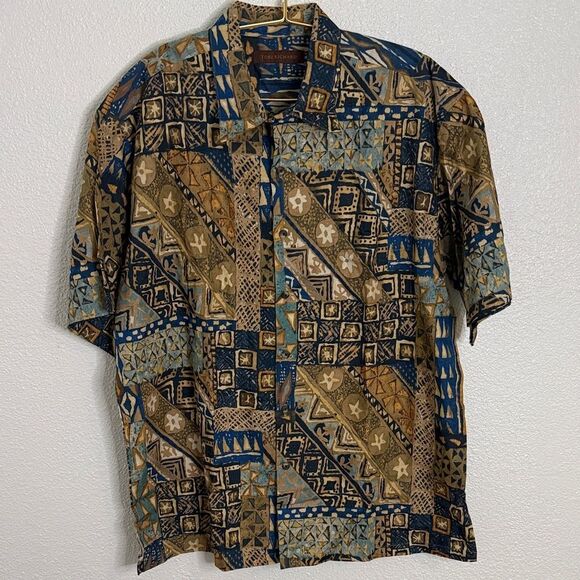 NWT- Tori Richard- Tribal Men's Geometric Casual button down- Size XL - Picture 1 of 7